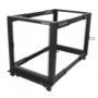 StarTech.com Black 12U Steel Server Rack with 4-Post Frame, 638mm