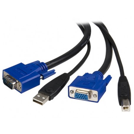 外付け機器 15ft, KVM Cable, Black, SVGA and USB AB and 3.5mm Audio