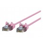 Belkin CE001B06-PNK-S 6FT CAT6 UTP Patch Cable Snagless Pink