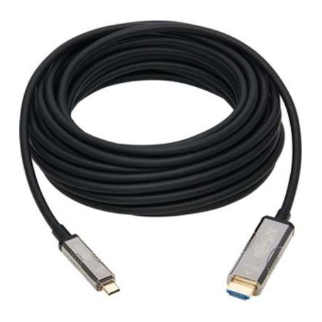 Tripp Lite U444F3-15M-H4K6 USB C to HDMI Fiber Active Optical Cables UHD 4K60HZ Black 15M