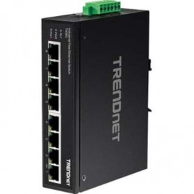TRENDnet TI-E80 8-Port Industrial Fast Ethernet DIN-Rail Switch, Hardened Design
